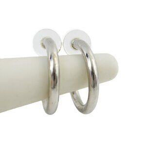 Silver hoop earrings #217-89